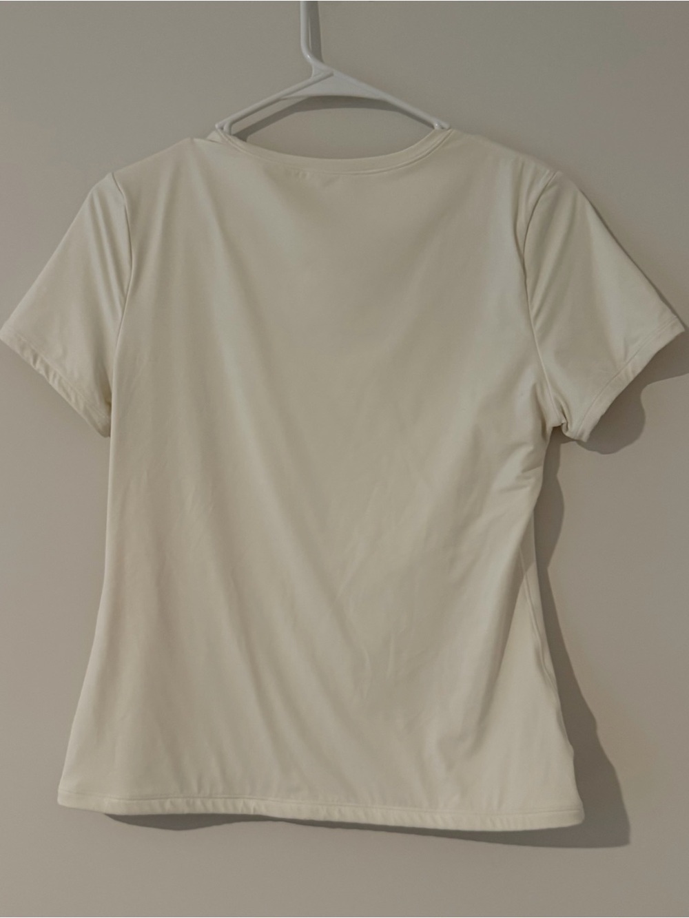 SUUKSESS White/Cream Buttery Soft Crew Neck Short Sleeve Top Women’s Large - Picture 5 of 5